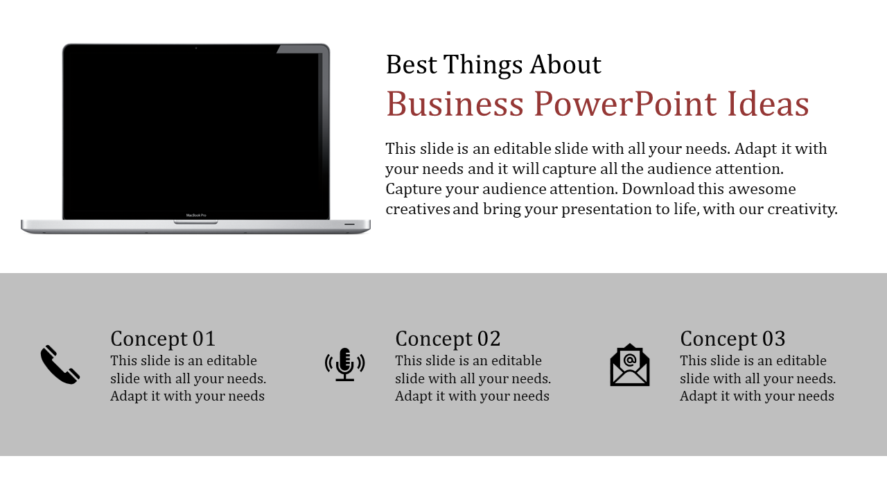 Free - Effective  business PowerPoint ideas with technology icons